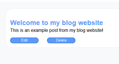 Blog Website Project Screenshot
